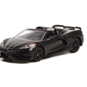 2021 Chevy Corvette C8 Stingray Convertible, Black - Greenlight 28090D/48-1/64 Scale Diecast Car