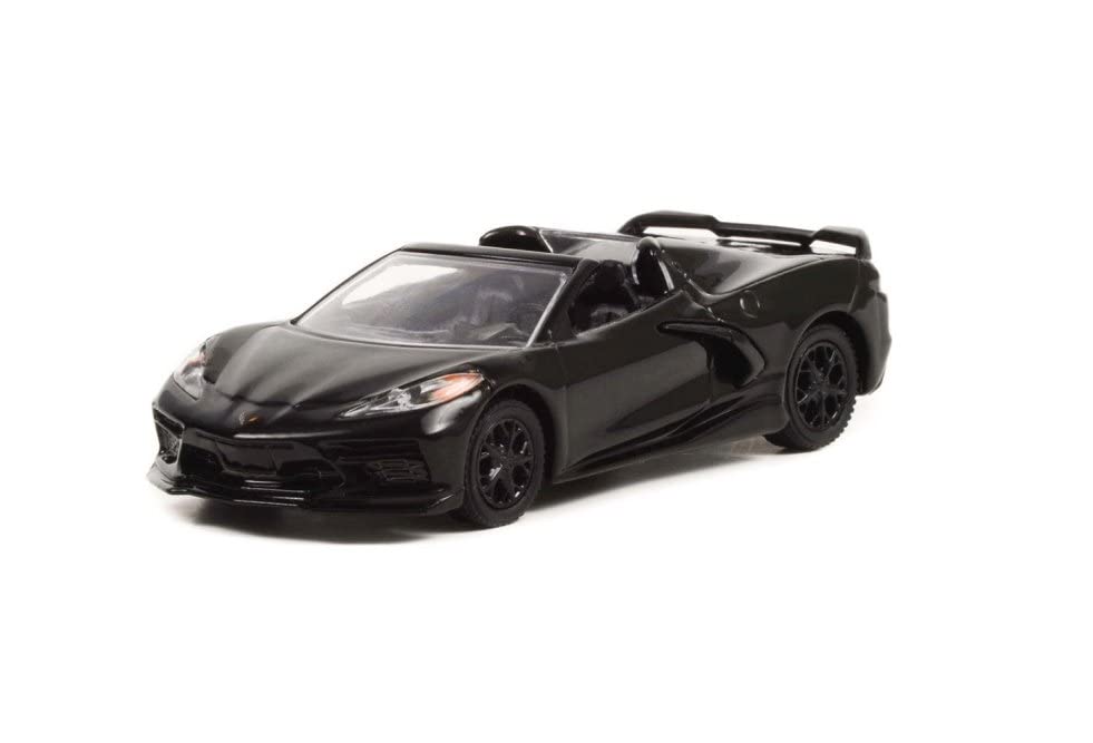 2021 Chevy Corvette C8 Stingray Convertible, Black - Greenlight 28090D/48-1/64 Scale Diecast Car