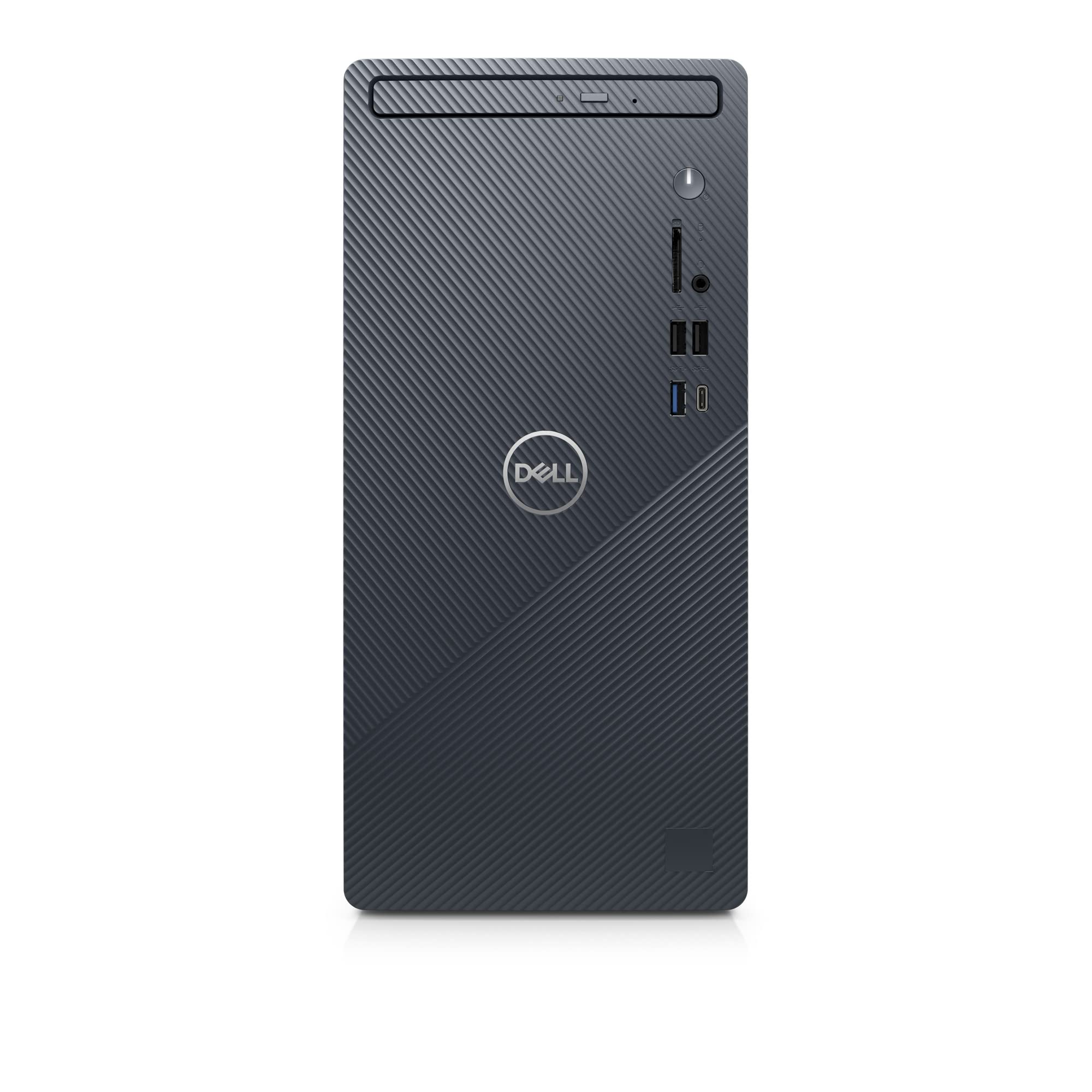 Dell Inspiron 3910 Desktop Computer Tower - 12th Gen Core i5-12400, 16GB DDR4 RAM, 256GB SSD + 1TB HDD, Intel UHD Graphics 730, WiFi 6, HDMI, Bluetooth, USB-C, Windows 11 Home - Blue (Renewed)