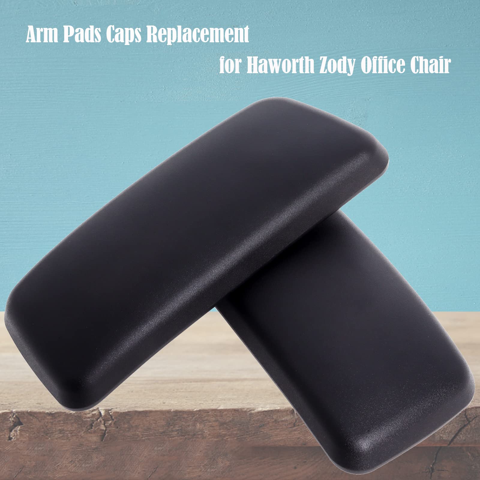 Dpwrrot Arm Pads Caps Replacement for Haworth Zody Office Chair 1 Pair(Black)