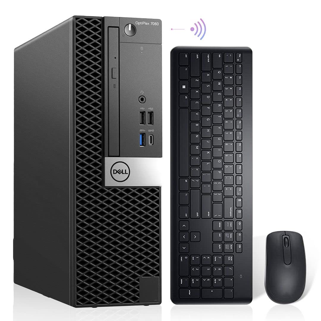 Dell OptiPlex 7060 Windows 11 Pro Desktop Computer SFF, Intel 8th Gen i5-8500 Hexa Core,16GB DDR4 Ram 512GB NVMe M.2 SSD, AX210 Built-in WIFI 6E & Bluetooth 5.2,New Wireless Keyboard & Mouse (Renewed)