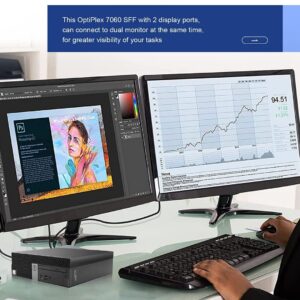 Dell OptiPlex 7060 SFF, 8th Gen Intel Core i5-8500 Processor, 32GB RAM, 1TB NVMe SSD, Windows 11 Pro, Dual 4K Displays, Ready to Use
