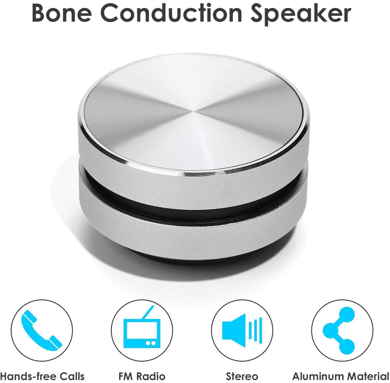 Inossa Conduction Speaker, Turn Any Surface into a Speaker, Anything Multifunctional Portable Bluetooth Wireless Mini Speaker Music Player