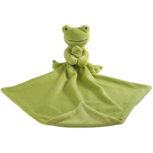 apricot lamb stuffed animals security blanket green frog infant nursery character blanket luxury snuggler plush(green frog, 13 inches)