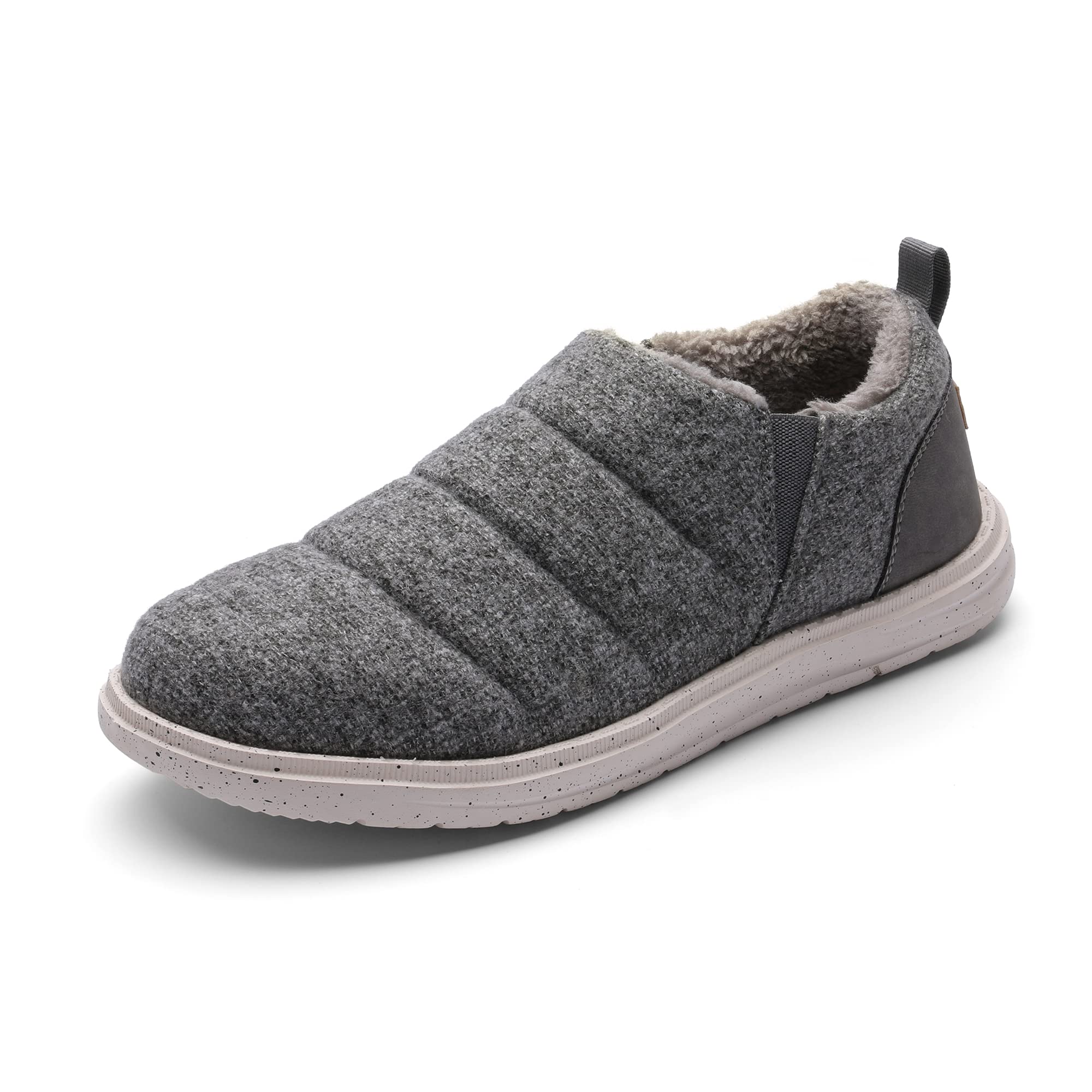 Bruno Marc Men's Suede Warm Comfortable Slippers Indoor Outdoor Slip On Shoes, Grey, Size 10.5, SBSL2210M