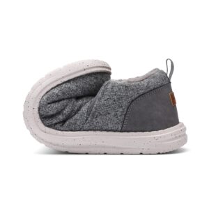 Bruno Marc Men's Suede Warm Comfortable Slippers Indoor Outdoor Slip On Shoes, Grey, Size 10.5, SBSL2210M