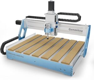 genmitsu cnc machine proverxl 6050 plus for metal wood acrylic mdf carving, grbl control, 3 axis milling cnc router machine, hybrid table, working area 600 x 500 x 115mm (23.62" x 19.69" x 4.53")