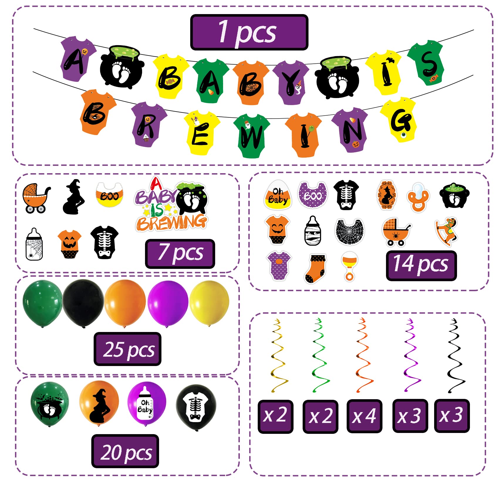 MISS FANTASY Hocus Pocus Decorations for Halloween Party Supplies