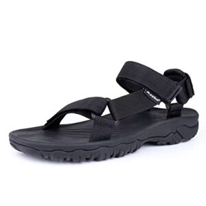azebo men and women's hiking sandals comfortable walking sandals outdoor lightweight water shoes -mclassic.black-43