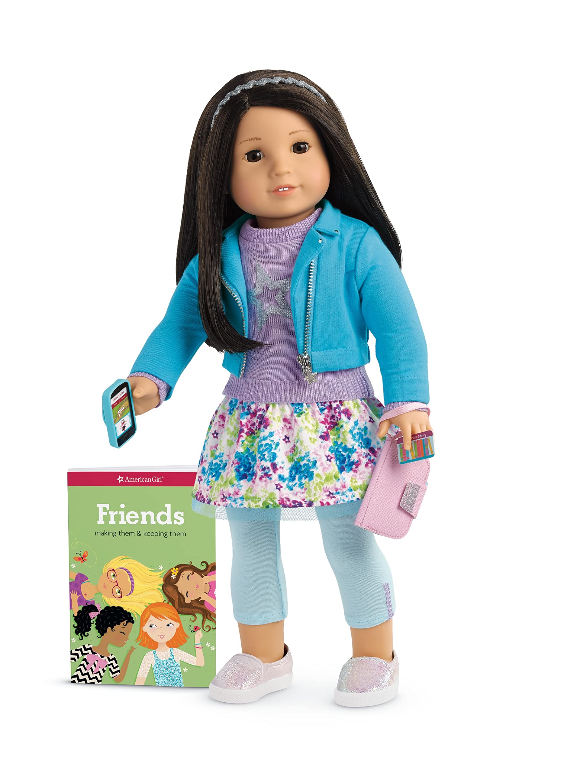 American Girl Truly Me 18-inch Doll #64 with Brown Eyes, Black Hair, and Light Skin with Neutral Undertones, For Ages 6+