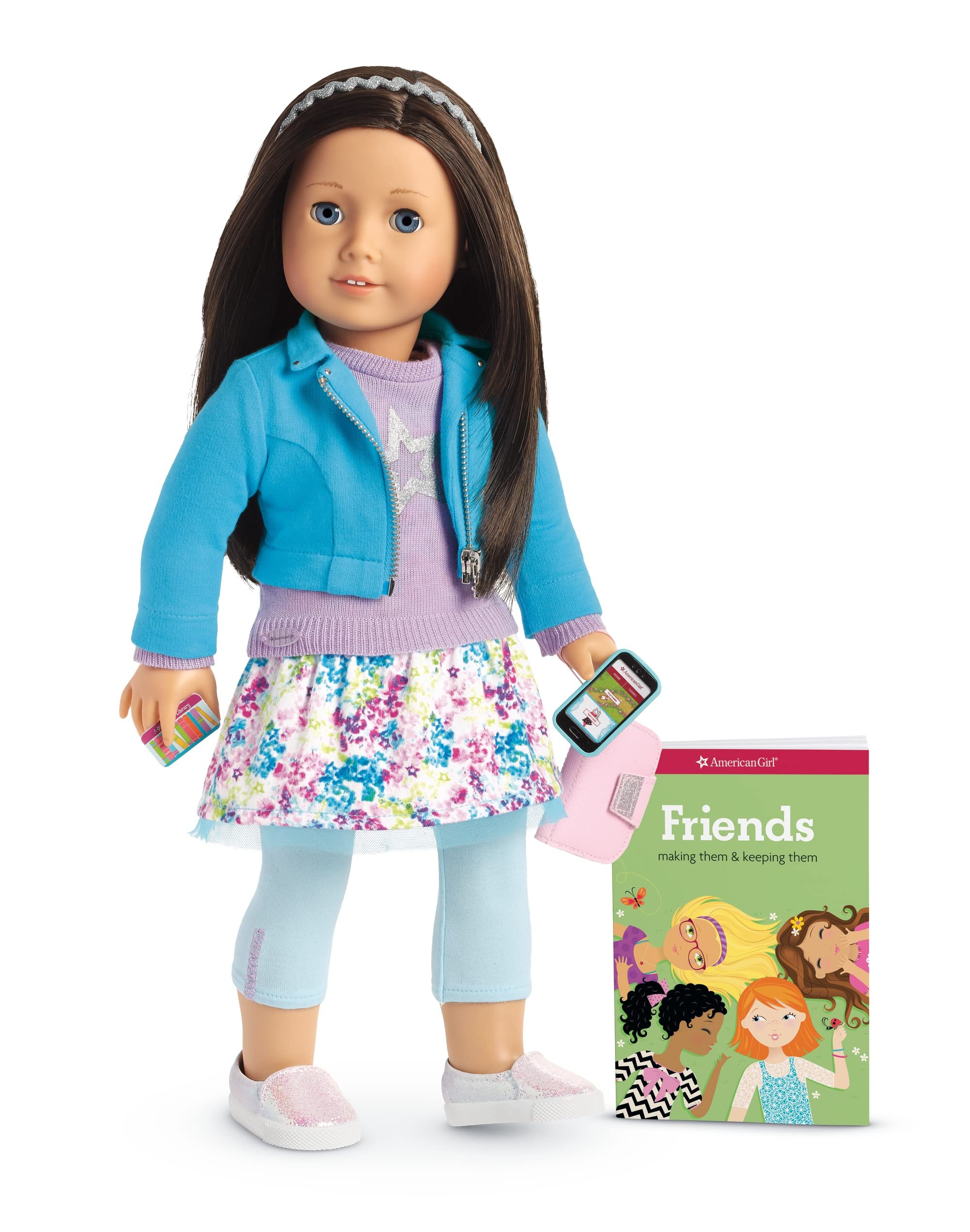 American Girl Truly Me 18-inch Doll #60 with Blue Eyes, Black-Brown Hair, and Light Skin Tone with Neutral Undertones