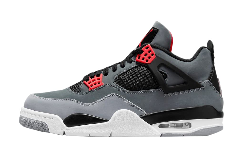 Nike Jordan Mens Air Jordan 4 Retro DH6927 061 Infrared - Size 8.5, Dark Grey/Infrared 23-black-ce