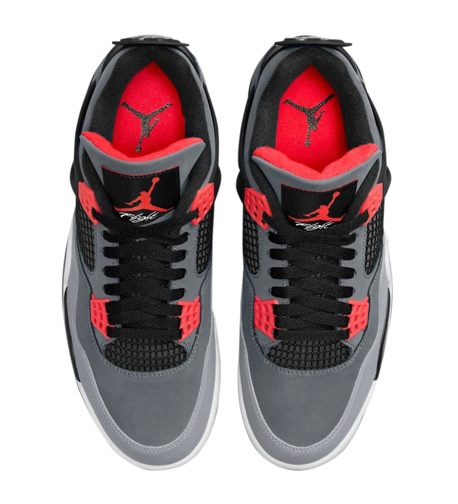 Nike Jordan Mens Air Jordan 4 Retro DH6927 061 Infrared - Size 8.5, Dark Grey/Infrared 23-black-ce