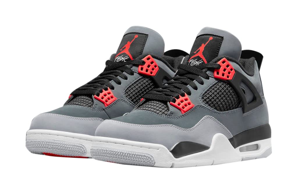 Nike Jordan Mens Air Jordan 4 Retro DH6927 061 Infrared - Size 8.5, Dark Grey/Infrared 23-black-ce