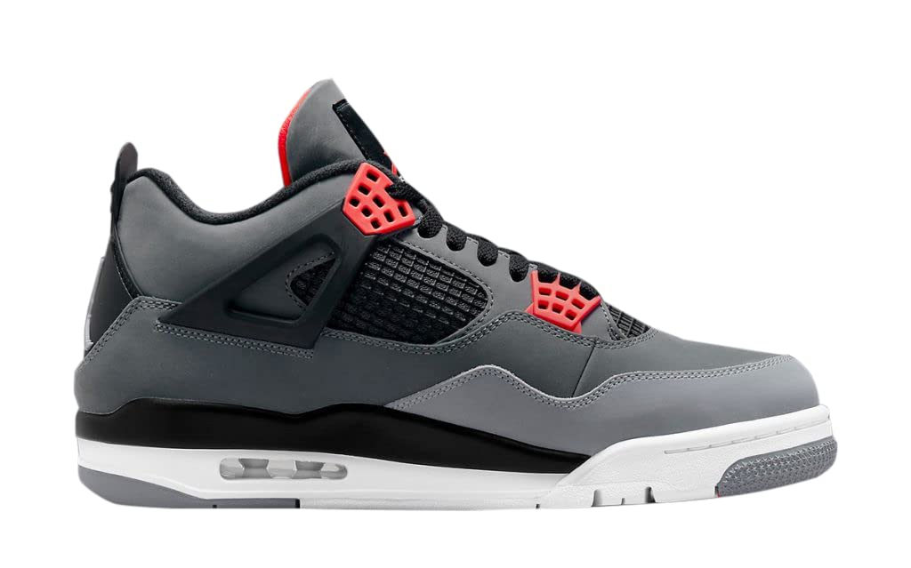 Nike Jordan Mens Air Jordan 4 Retro DH6927 061 Infrared - Size 8.5, Dark Grey/Infrared 23-black-ce