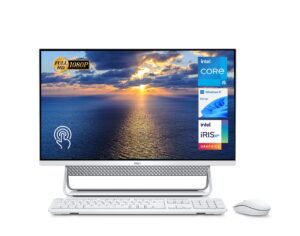 newest dell inspiron 24 5000 all-in-one desktop, 23.8” fhd touchscreen, intel i5-1135g7, 16gb ddr4 ram, 512gb ssd, webcam, wi-fi 6, hdmi, wireless keyboard&mouse, win11 home, silver