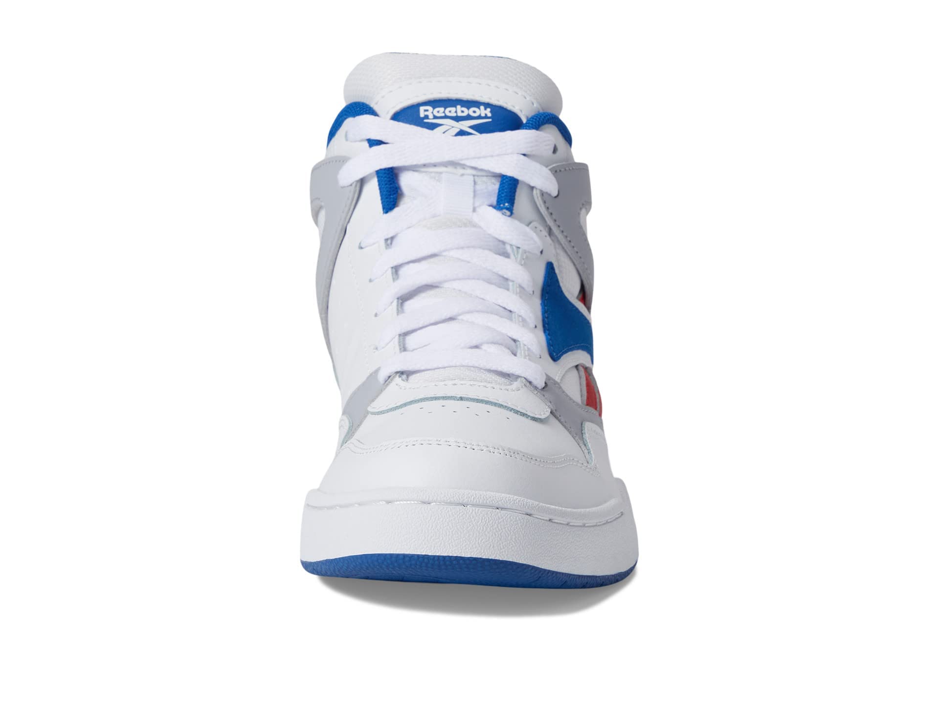 Reebok Unisex BB4590 High Top Basketball Shoe, White/Vector Blue/Vector Red, 11 US Men