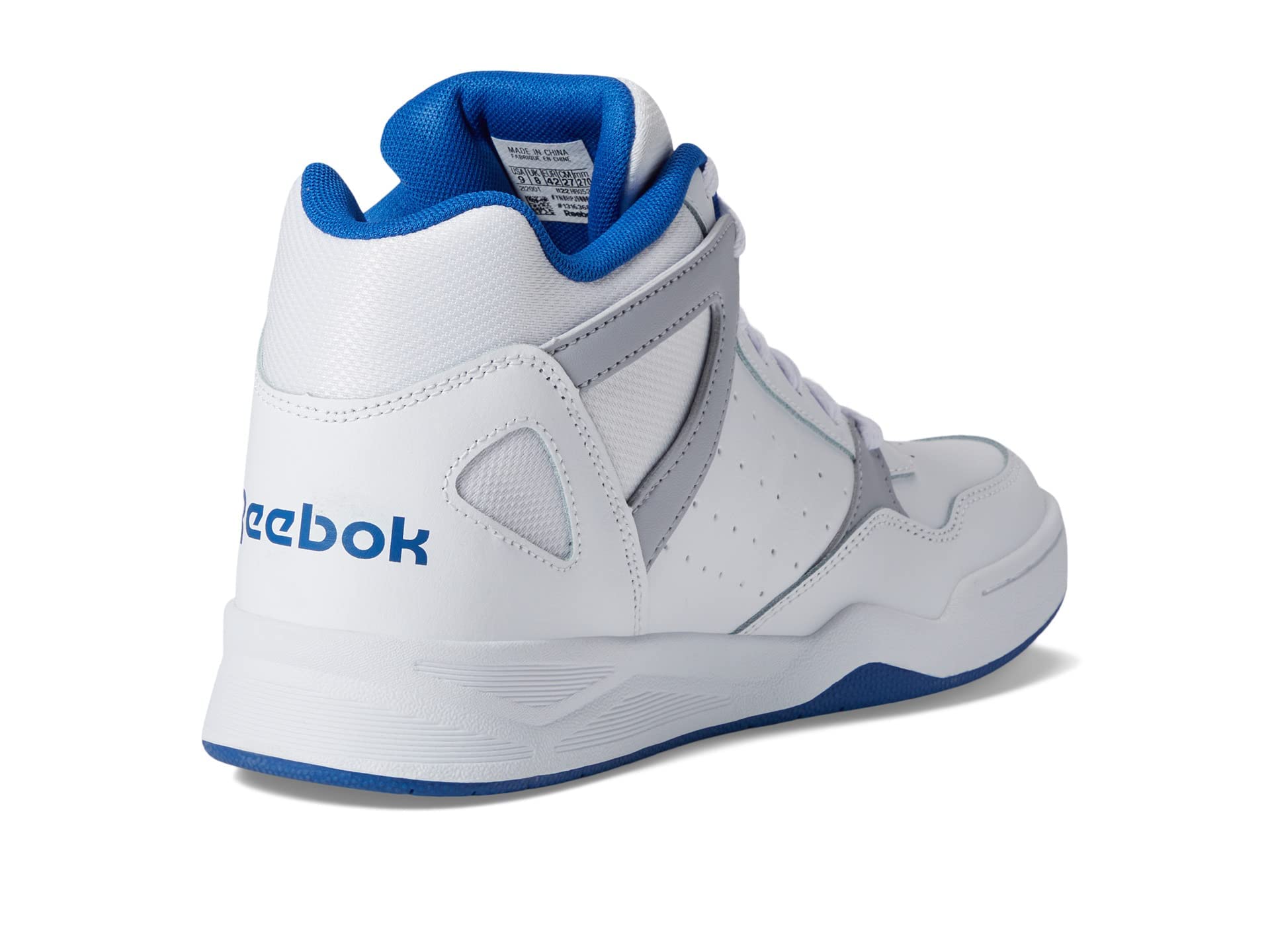 Reebok Unisex BB4590 High Top Basketball Shoe, White/Vector Blue/Vector Red, 11 US Men