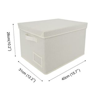 GRANNY SAYS Bundle of 3-Pack Lidded Closet Storage Bins & 3-Pack Rectangle Storage Bins with Lids