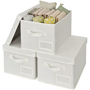 GRANNY SAYS Bundle of 3-Pack Lidded Closet Storage Bins & 3-Pack Rectangle Storage Bins with Lids