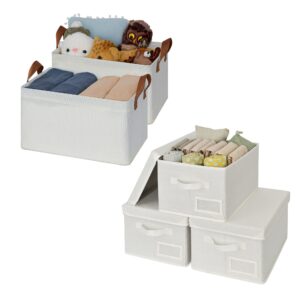 granny says bundle of 3-pack closet storage bins with lids & 2-pack lidless storage bins with metal frame