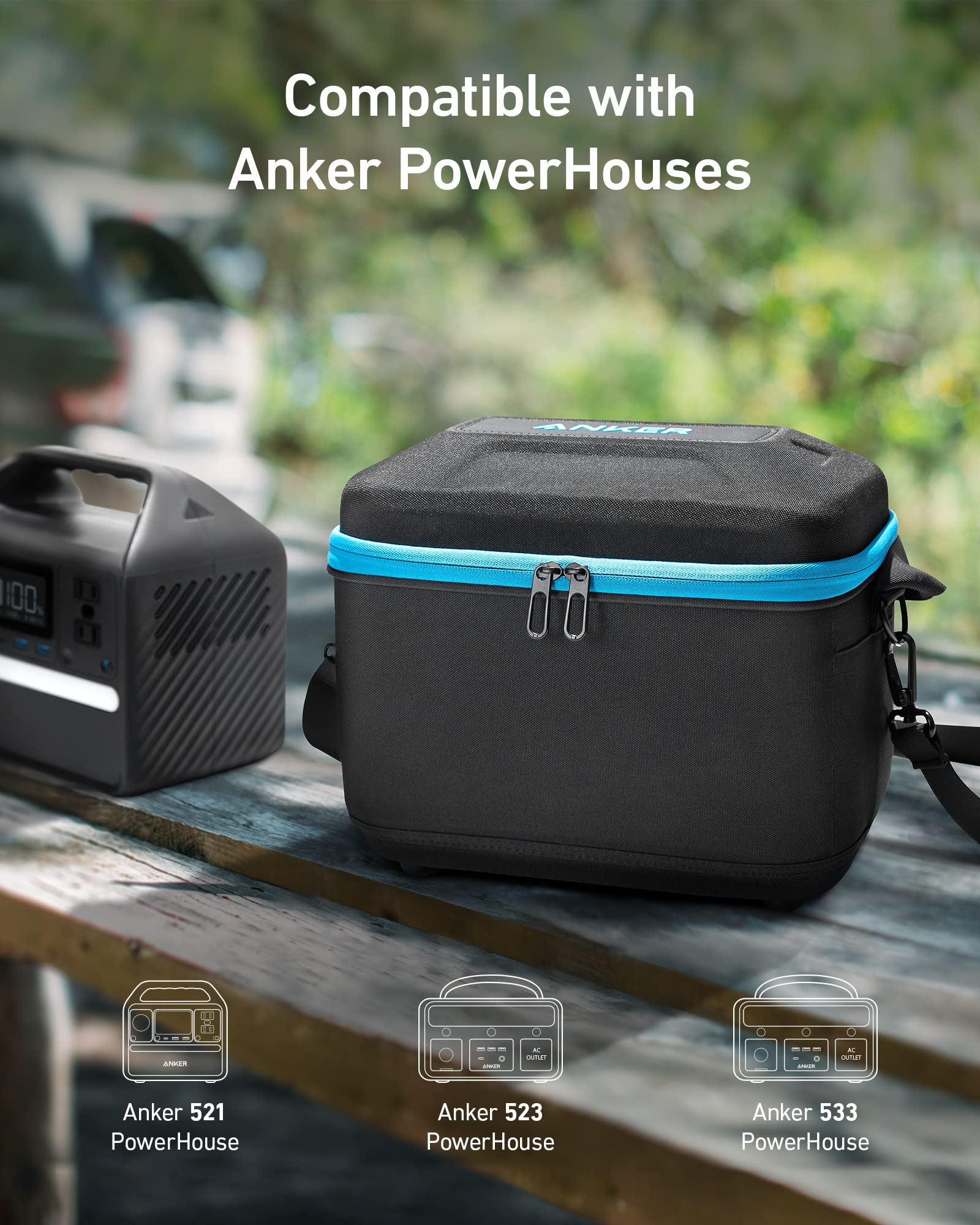 Anker Carrying Case Bag (S Size), Dustproof and Waterproof, Exclusively Compatible Portable Power Station 256Wh, 289Wh, and 389Wh, for Outdoor Camping, RV (Powerhouse Not Included)