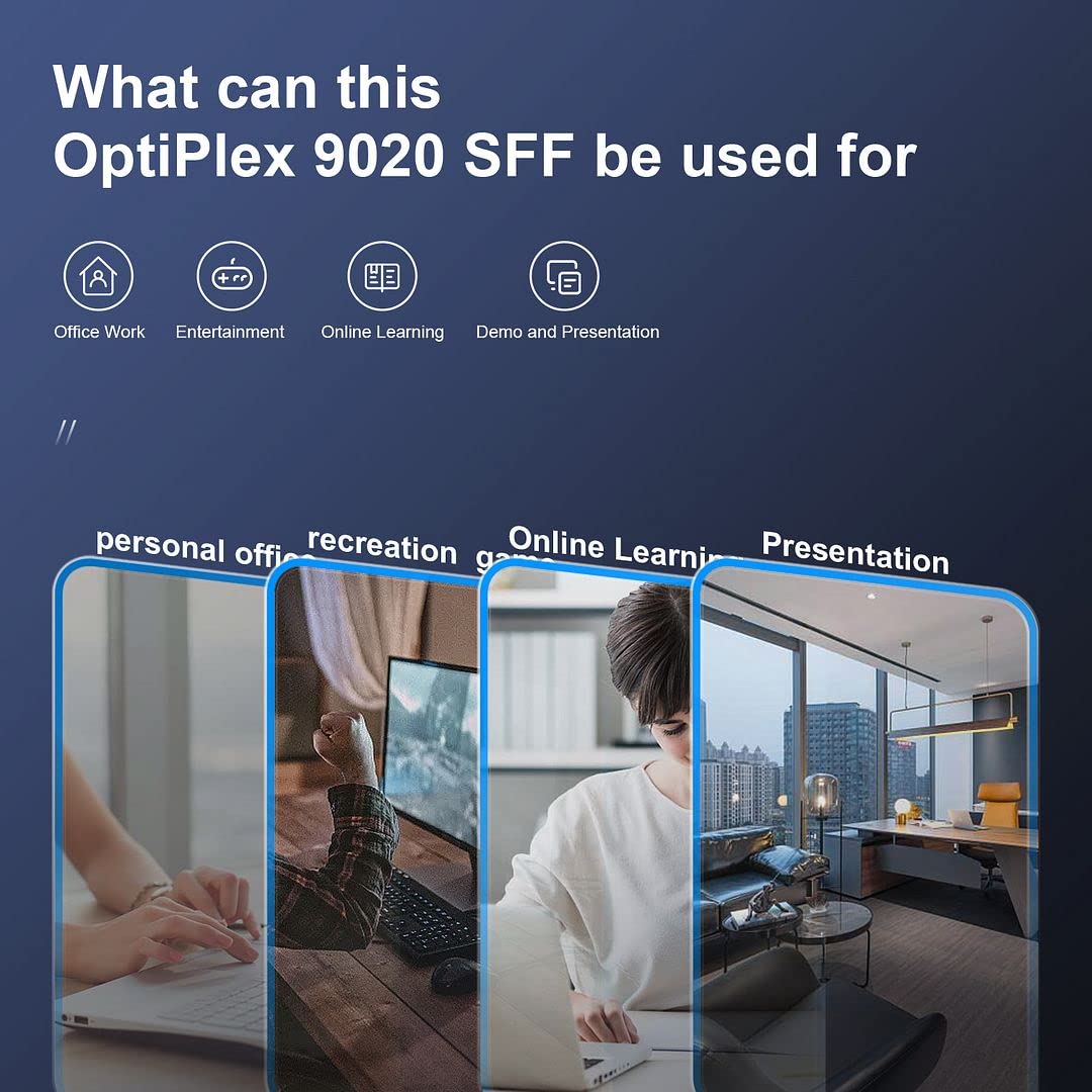 Dell OptiPlex 9020 i7 SFF Desktop Computer,Intel Quad Core i7-4770 up to 3.90GHz, 32GB Ram New 1TB SSD, AX200 Built-in WiFi 6, DVD-RW Dual Monitor Supported, Windows 10 Pro (Renewed)