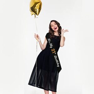 It’s My 21st Birthday Sash,Cheer to 21st Birthday Sash- Happy 21 Birthday Accessories for Man and Woman