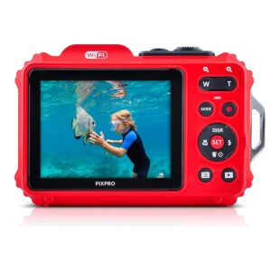 KODAK PIXPRO WPZ2 Rugged Waterproof Digital Camera 16MP 4X Optical Zoom 2.7" LCD Full HD Video, Red