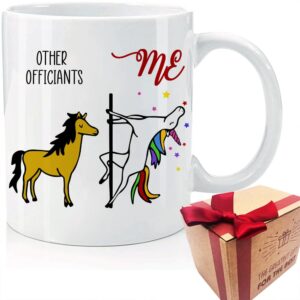 suuura-oo other officiants & me funny unicorn theme mug, bridal party for wedding officiant, present to that special person performing the marriage ceremony mug for couple wedding officiant-19