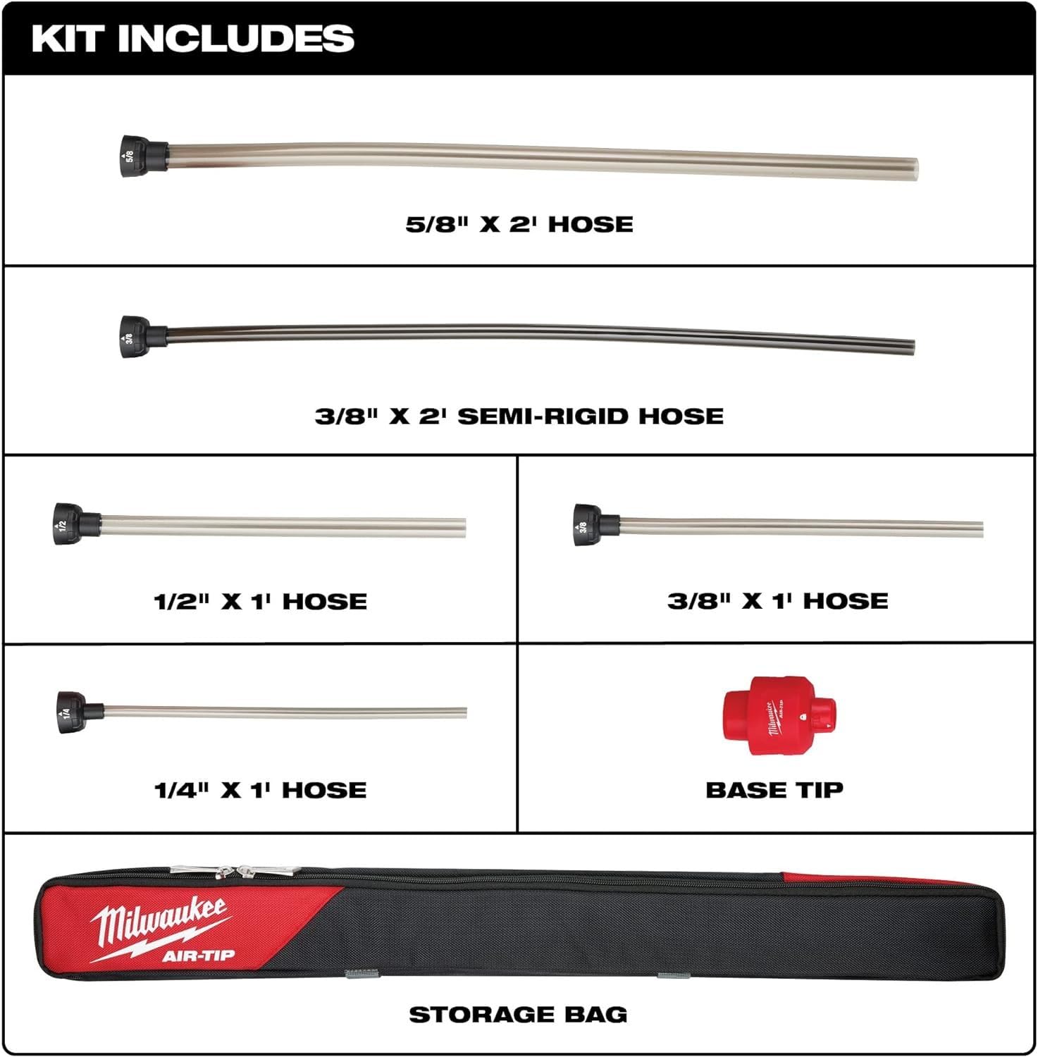 Milwaukee 49-90-2037 AIR-TIP Long Reach Flexible Micro Hose Set