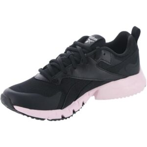 reebok women's ztaur ii running shoe, black/porcelain pink, 5.5
