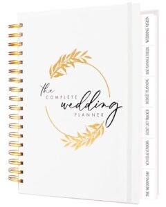wedding planning book and organizer - elegant engagement gift 18-month calendar checklist best planning book gifts for the bride - ultimate bridal knot wedding diary gift countdown binder and planner