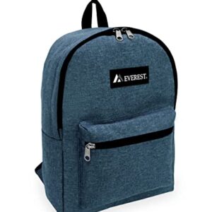 Everest Unisex-Adult's Basic Denim Backpack, Dark Navy, One Size