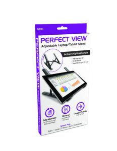 perfect view adjustable laptop and tablet stand - folds & expands for travel new