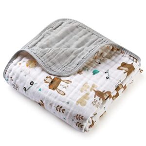 baby blanket - cotton crib blankets for toddlers, soft newborn swaddle receiving blankets for unisex girls/boys, large breathable quilt, nursing cover and kids bed blankets