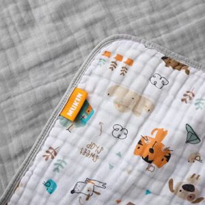 Baby Blanket - Cotton Crib Blankets for Toddlers, Soft Newborn Swaddle Receiving Blankets for Unisex Girls/Boys, Large Breathable Quilt, Nursing Cover and Kids Bed Blankets