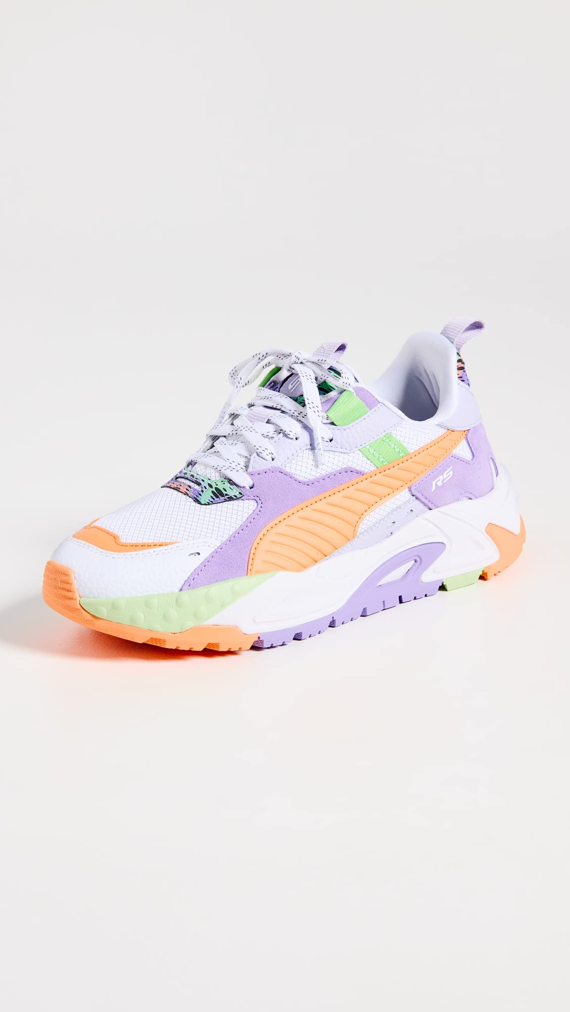 PUMA Rs-TRCK Feelin' Extra Puma White/Orange Peach/Vivid Violet 6.5 B (M)