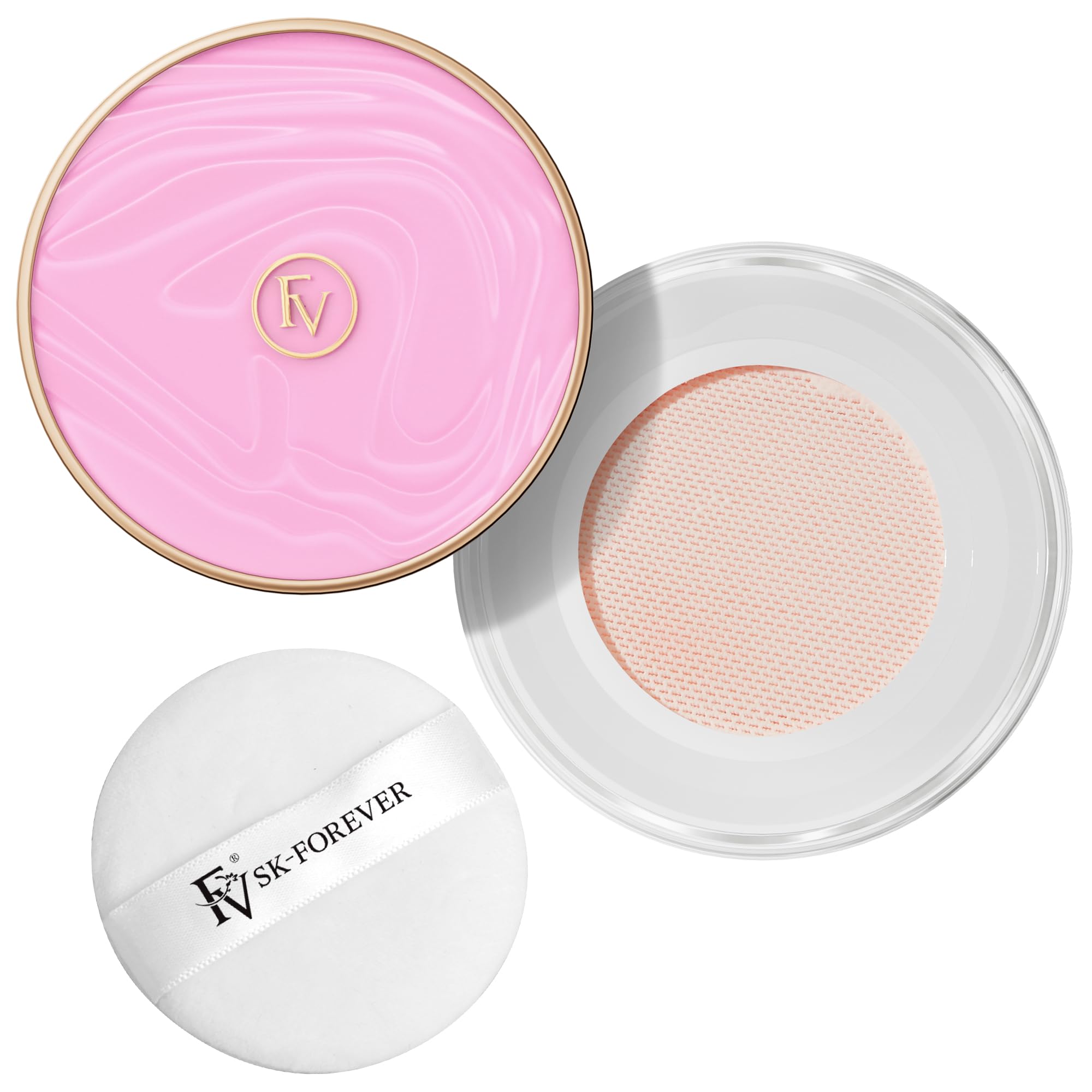 FV Translucent Loose Face Powder, Long Lasting & Lightweight Setting Powder with Matte Finish, Fine Powder for Natural Look, Minimizing Pores and Fine Lines Baking Powder 0.35oz (10g)