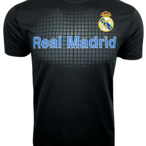 Boy's Soccer Shirt, Official Licensed Madrid Tee Shirt YL Black