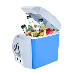 mini fridge, 7.5 liter portable thermoelectric cooler refrigerator travel cooler and warmer for skincare, beverage, food, cosmetics