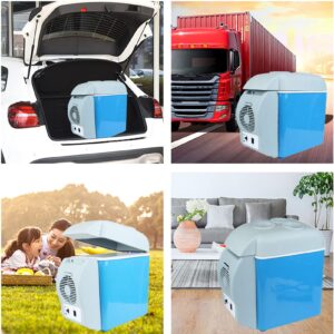 Mini Fridge, 7.5 Liter Portable Thermoelectric Cooler Refrigerator Travel Cooler and Warmer for Skincare, Beverage, Food, Cosmetics