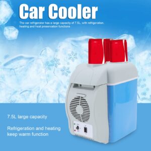 Mini Fridge, 7.5 Liter Portable Thermoelectric Cooler Refrigerator Travel Cooler and Warmer for Skincare, Beverage, Food, Cosmetics