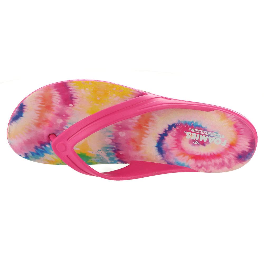 Skechers Foamies Bay BreezeSpontaneous FlipFlop Womens Sandal 8 BM US Hot PinkMulti