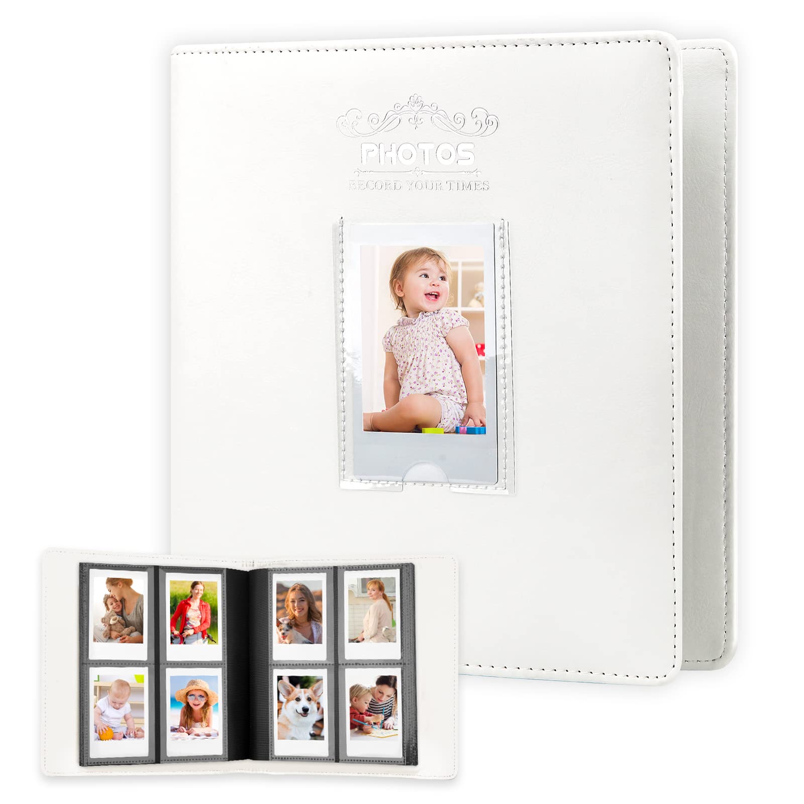 2x3 Photo Album for Fujifilm Instax Mini Instant Camera, 288 Pockets Mini Photo Album for Fujifilm Instax Mini 12 11 evo 9 40 8 7 Evo LiPlay Instant Camera, White