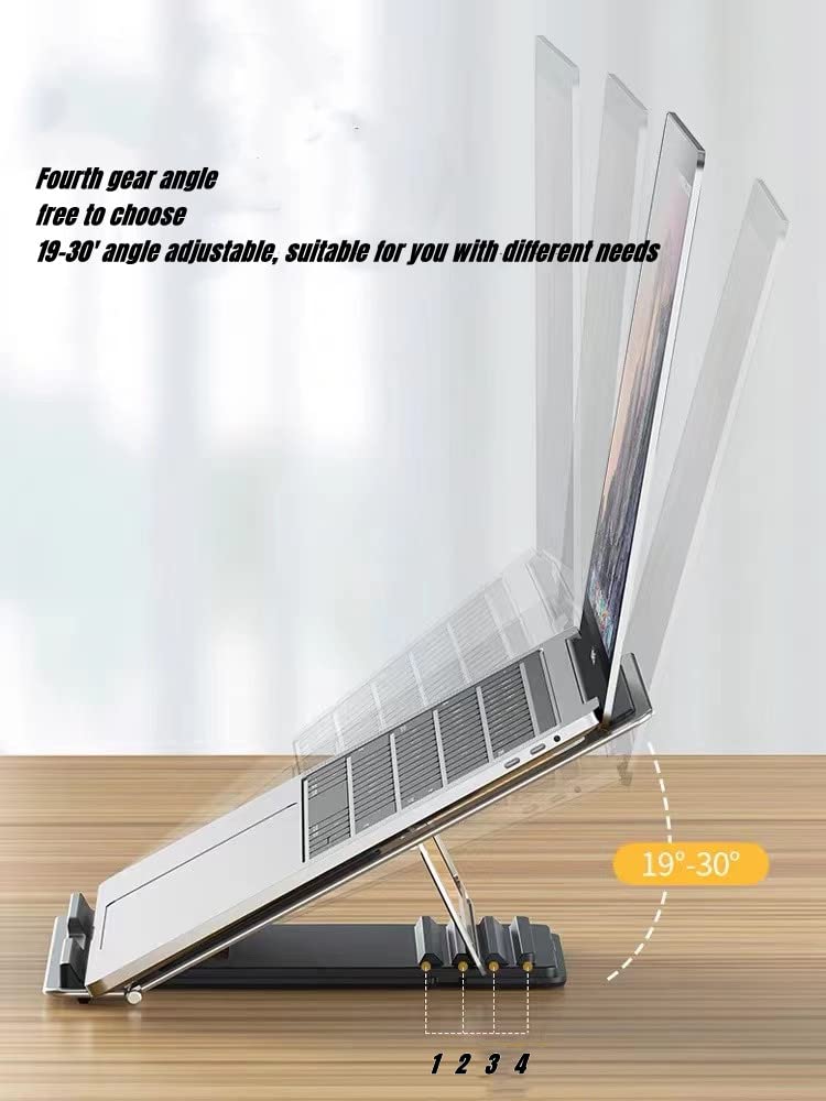 Eripanmio Adjustable Laptop Stand，Upgraded Aluminum Computer Holder Compatible with 10-15.6" Laptops