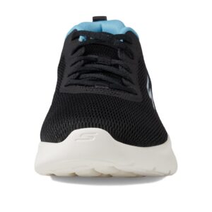 Skechers womens Go Run Lite - Quick Stride Sneaker, Black/Aqua, 7.5 US