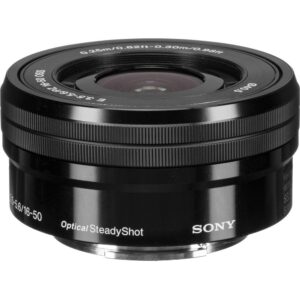 Sony E PZ 16-50mm f/3.5-5.6 OSS Lens (SELP1650) + Filter Kit + Lens Cap Keeper + Cleaning Kit + More (Renewed)