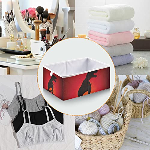 Dinosaur Storage Basket Storage Bin Rectangular Collapsible Storage Box Decorative Storage Boxes Organizer for Nursery Toys Kids Room