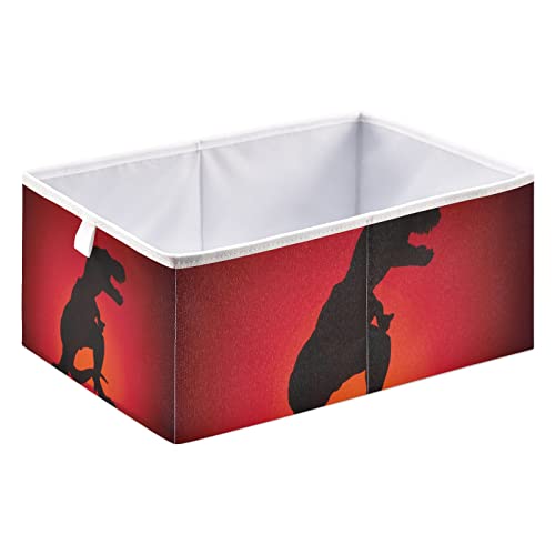 Dinosaur Storage Basket Storage Bin Rectangular Collapsible Storage Box Decorative Storage Boxes Organizer for Nursery Toys Kids Room